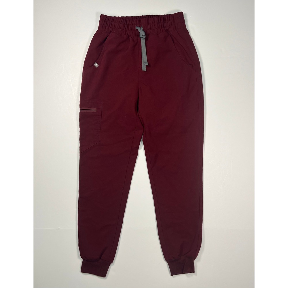 FIGS‎ Scrub Joggers Womens XXS Petite Burgundy Technical Collection Healthcare